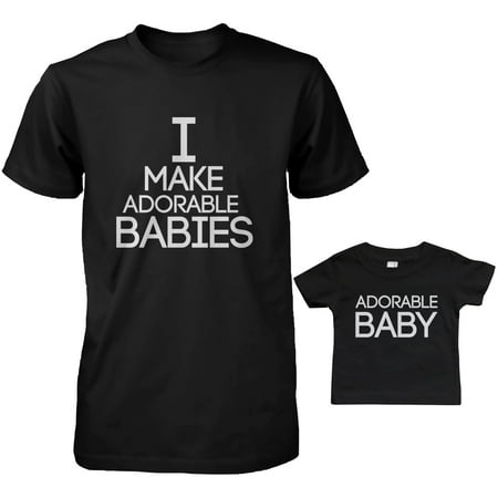 

Adorable Baby Dad and Baby Matching T-Shirts