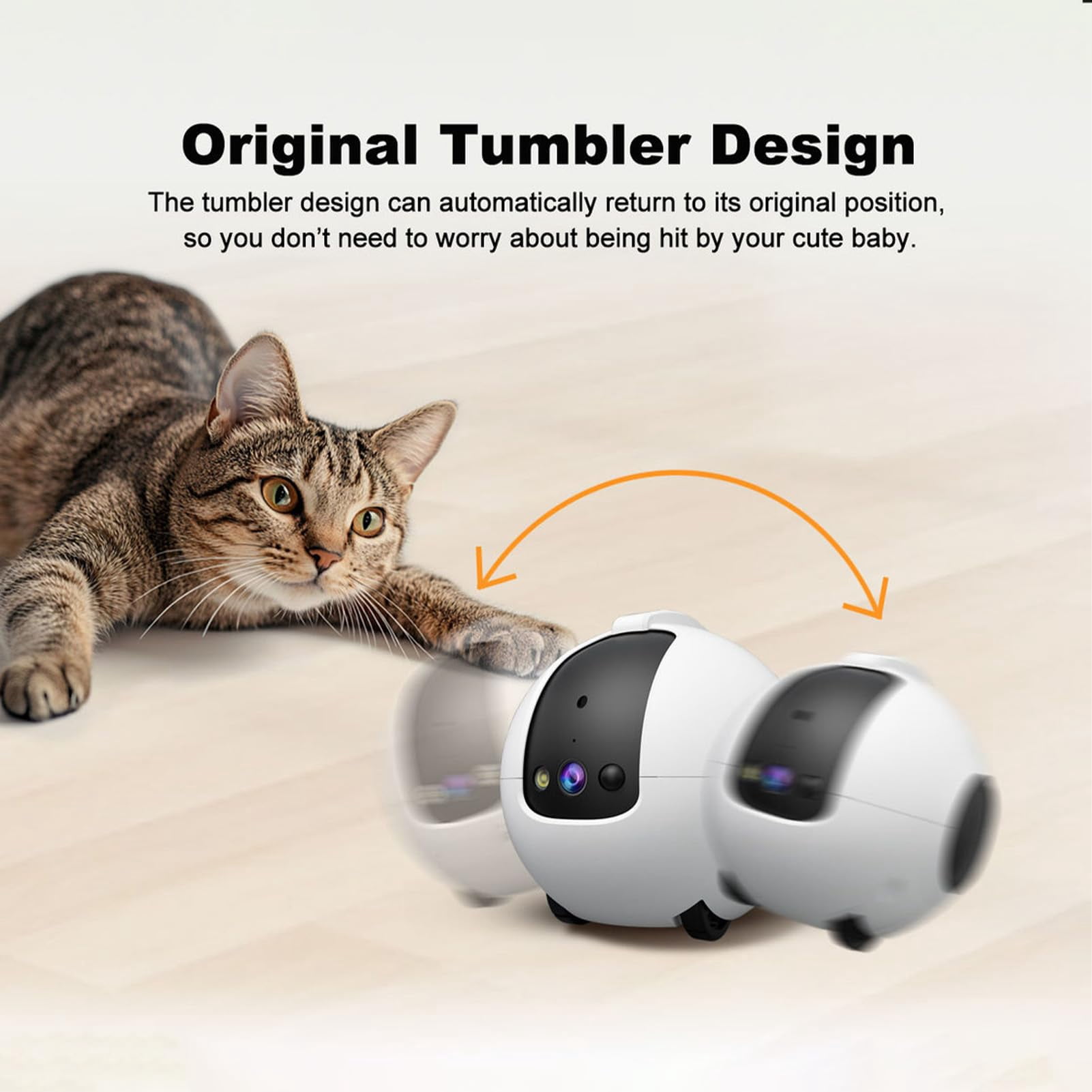 1440P Robot Dog Camera for Pets – Smart Rolling Pet Camera on Wheels with 10,000mAh Battery, 6 AI Modes, Two-Way Talk, 360° Patrol, Full-Color Night Vision, 256GB Support