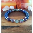 thumbnail image 2 of Natural Amethyst, Lapis, Labradorite, Ruby & Kyanite 10mm Round Shape Smooth Cut Beads Stretchable Bracelet for Men & Women., 2 of 2
