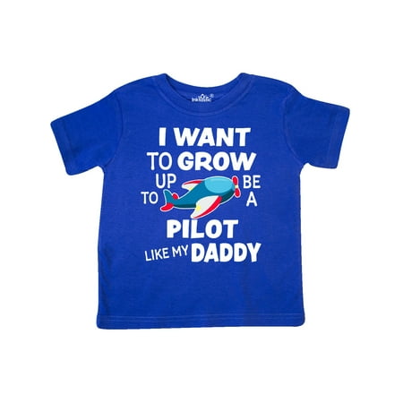 

Inktastic I Want To Grow up To Be a Pilot Like My Daddy Gift Toddler Boy or Toddler Girl T-Shirt