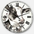 thumbnail image 1 of DesignArt Cow Portrait Country Life Large Wall Clock, 1 of 2