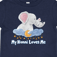 thumbnail image 4 of Inktastic My Nonni Loves Me Cute Elephants Clouds Moon and Stars Boys or Girls Baby T-Shirt, 4 of 5