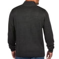thumbnail image 2 of Haggar Men's Festive Fair Isle Extra Warm Quarter Zip Sweater (Charcoal Heather, L), 2 of 2