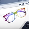 thumbnail image 3 of Oversized Square Blue Light Blocking Glasses for Women Computer Reading Gaming Protection Eye, 3 of 7