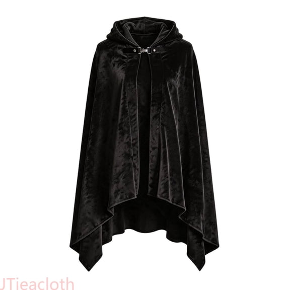 JTieacloth Womens Holiday Cloak Velvet Hooded Cape For Party Adult Kids Warm Cloak Wrap