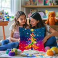 thumbnail image 4 of DIY Latch Hook Pillow Kits Merry Christmas Snowflake and Tree Printed Pillowcase Crochet Yarns Hooking Handmade Pillow Cover Cushion for Home Sofa Decoration 17x17inch-2, 4 of 7