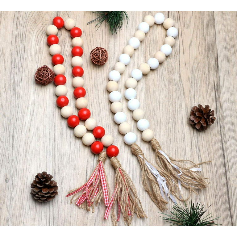 Missxiang New Natural Wood Color Big Hole Wood Beaded Hemp Rope Tassel Kit  Home Decoration Spacer Beads Jewelry Pendant - Beads - AliExpress