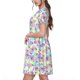 thumbnail image 2 of Easygdp Butterflies on Polka Dots para Vestido Transpirable de Mujer, Vestido Suelto de Manga Corta con Pliegues y Bolsillos para el Verano, 2 of 6