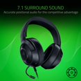 thumbnail image 3 of Razer Kraken X Gaming Headset - 7.1 Surround Sound - Ultra-light - Classic Black, 3 of 7