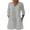 Gray, variant on Fanxing Summer Linen Work Tops for Women Trendy Button Down V Neck Boho Long Tunics Tops S-2XL