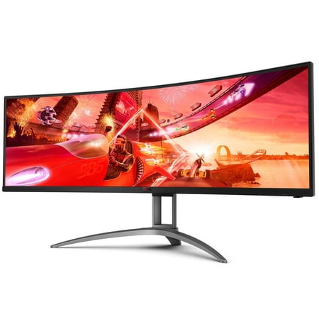 AOC - AG493UCX2 49" LCD 4K UWHD Gaming Monitor - Black/Red