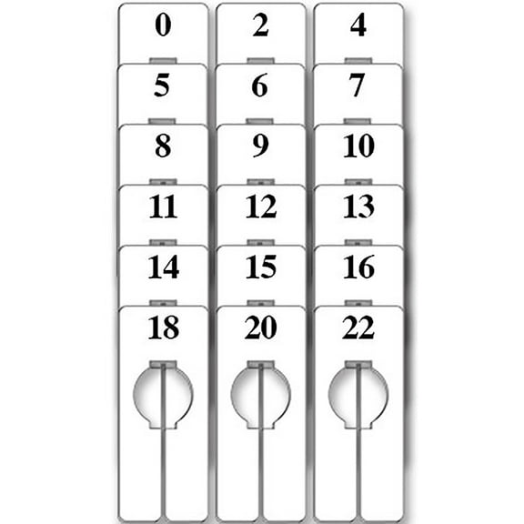 SSWBasics Rectangular Size Dividers for Hangrail - Women's Variety Pack 5"L x 2"W