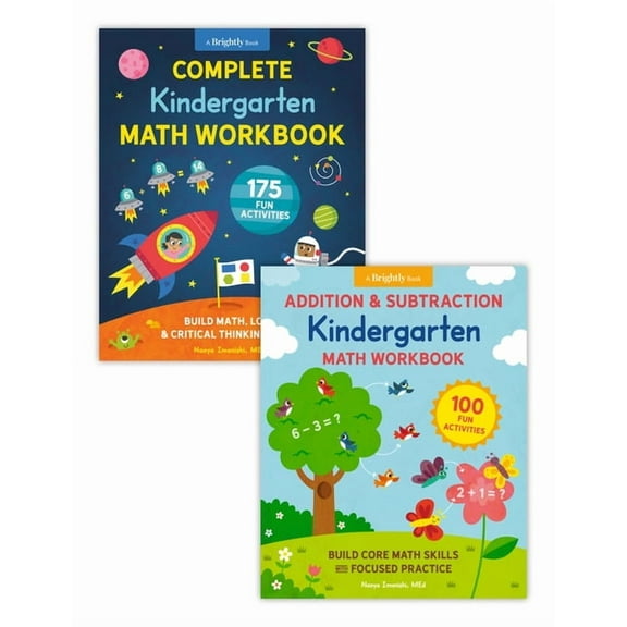 Kindergarten Math Workbooks Complete Kindergarten Math Book Set: Two Workbooks with 275 Fun Activities to Build Addition, Subtraction, and Critical , (Paperback)