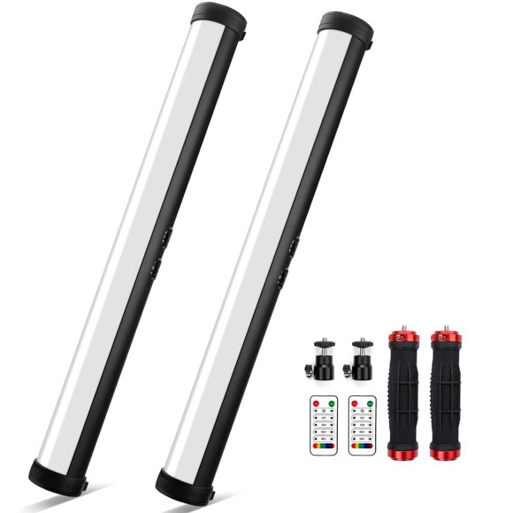 Lámpara de vídeo LED RGB Obeamiu C10 con 5000 mAh x2