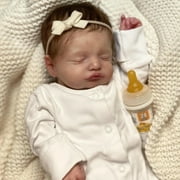 BZDOLL Realistic 48 CM Reborn Baby Sleeping Doll With 3D-painting Skin and Vascular Vein, 19 Inch Alive Soft Vinyl Newborn Bebe Lovely Dress Up Toy Birthday Gift For Girl