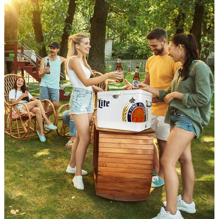 Miller Lite Ice Chest Cooler with Bottle Opener, 51L (54 qt), 85