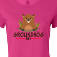 thumbnail image 4 of Inktastic Groundhog Day with Cute Groundhog Illustration Women's T-Shirt, 4 of 5