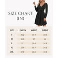 thumbnail image 5 of NJWS Women Long Sleeve V Neck Sweater Dress Knee Length A Line Ribbed Button Dresses Winter Fall Casual Wedding Guest Dress, 5 of 5