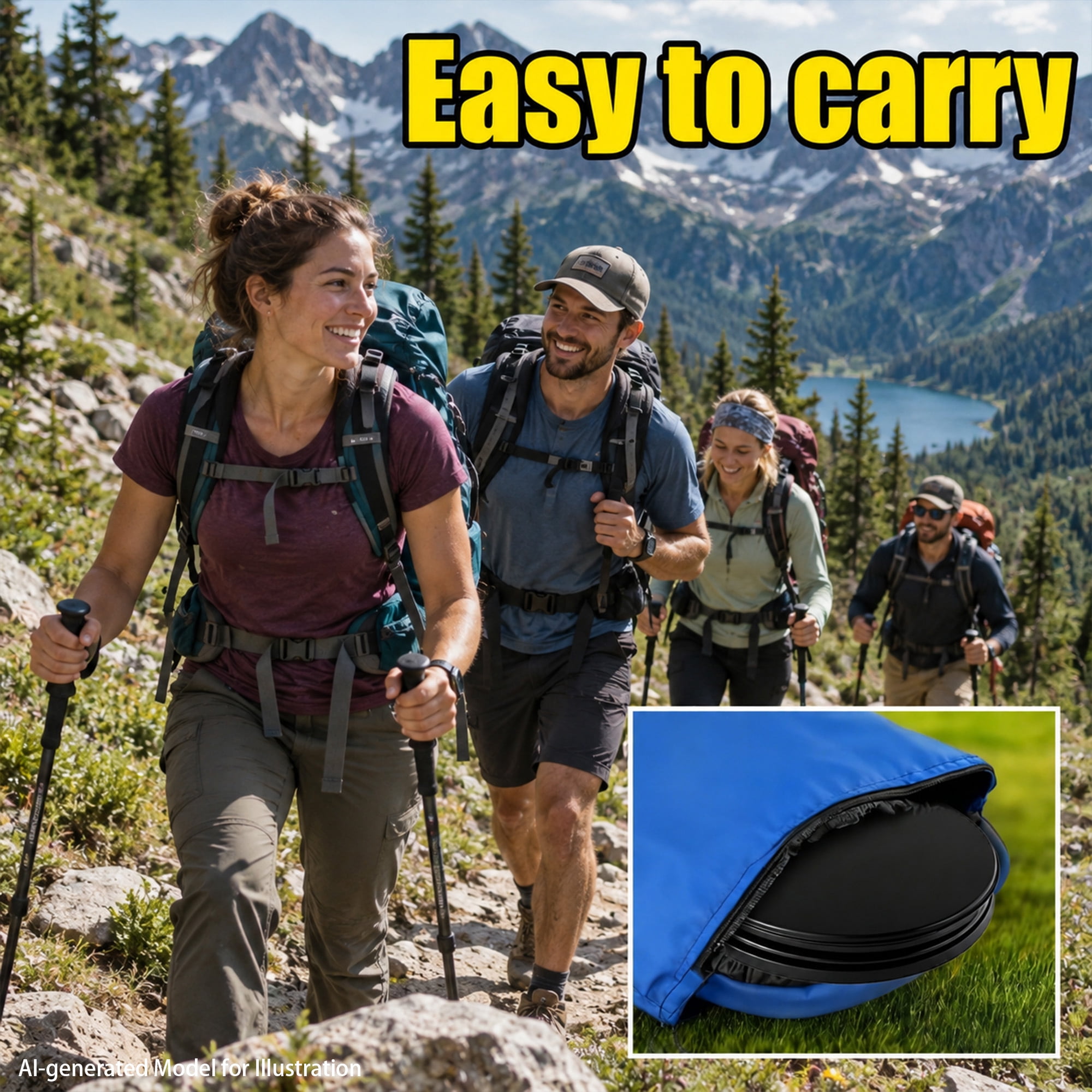 Toilet Seat, Outdoor Toilet Seat With Lid, Plastic Toilet Seat Cover Easy to Carry Portable Camping Outdoor Toilet Seat for Adults