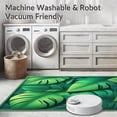 thumbnail image 5 of ODIKA 6'x9' Machine Washable Non-Slip Area Rug, Tropical Verve Chic Monstera Leaf Bath Green Boho Accent High Traffic Rug, Green, 94542, 5 of 5