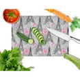 thumbnail image 2 of Watercolor Pink Flowers Eiffel Tower Glass Cutting Board Large, 2 of 2