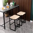 thumbnail image 2 of Backless Bar Stools with Natural Finish / Match Any Home Style, 2 of 5