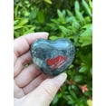 thumbnail image 5 of Large Bloodstone Heart, 1.75" Polished Seftonite Puffy Heart, 5 of 11
