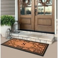 thumbnail image 4 of A1HC Natural Coir and PVC Monogrammed Floral Design Door Mat, 30" x 60", Anti-Shed Treated Durable Heavy Duty Front Door Mat for Outdoor Entrance, 4 of 7