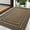 Brown, variant on Buganda Heavy Duty Door Mats, Non Slip Waterproof Rubber Doormats for Outdoor and Indoor, Low Profile Dirt Trapper Entry Rugs, 29"x17", Black