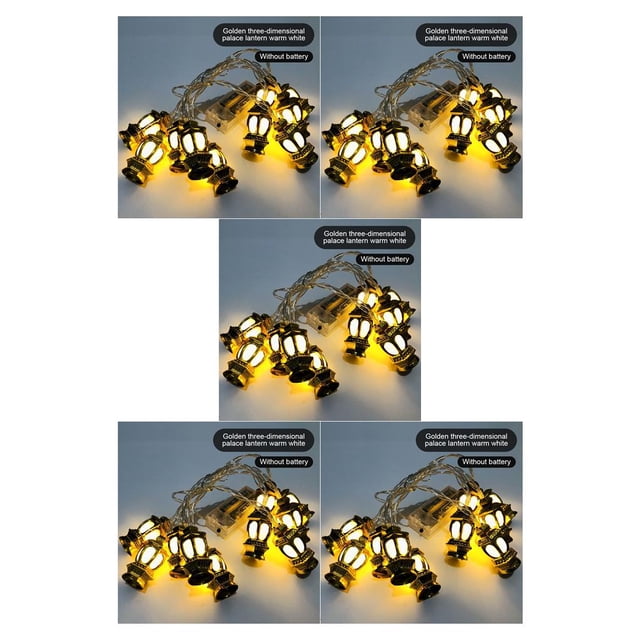 bedienty Light String Plastic String Light Chain for Party Light Chain Waterproof Home Garden wedding Party Outdoor Holiday Decoration Glod warm white 5Set