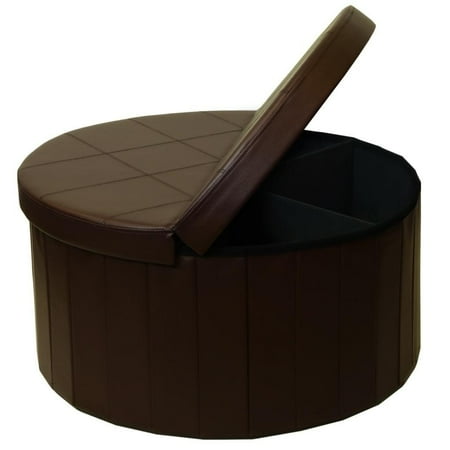 Crown Comfort Storage Ottoman With Folding Round Coffee Table Foot Crown Comfort Storage Ottoman With Folding Round Coffee Table Foot Rest Stools Chocolate