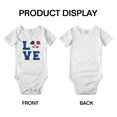 thumbnail image 3 of Love Dominican Flag Heart Boy Girl Bodysuits (White, 3-6 Months), 3 of 5