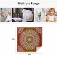 thumbnail image 4 of Orange Boho Cloth Napkins, Country Vintage Ethnic Abstract Geometric Washable and Reusable Dinner Napkins Set of 8, Table Napkin for Kitchen Party Birthday Wedding Hotel Housewarming 20"x20", 4 of 8