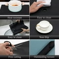 thumbnail image 5 of Findosom 6pcs of PVC Placemat, Non-Slip Heat-Resistant Table Place Mat Stain Resistant Woven Vinyl Placemats for Kitchen Table, Washable Durable Table Mats Black, 6 Count, 5 of 7