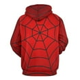 thumbnail image 3 of Red Spider Web 3D Print Hoodie Men Women Autumn Thin Pullover Sweatshirt Vintage Streetwear Tops, 3 of 6