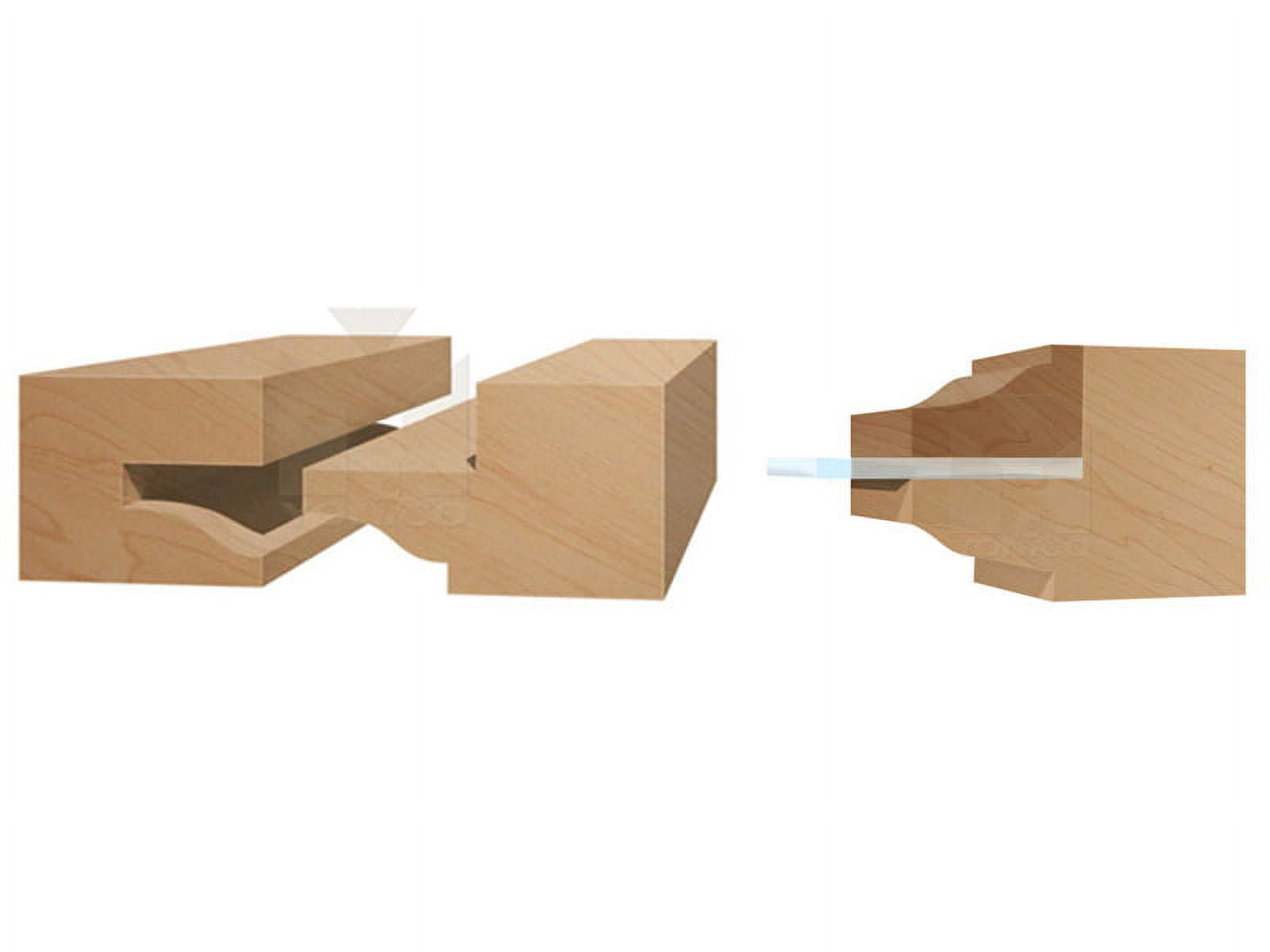 Yonico Ogee 2 Bit Glass Door Rail and Stile Router Bit Set - 1/2" Shank - 12234