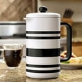 thumbnail image 2 of BonJour Stoneware French Press, 8-Cup, Black Stripes, 2 of 3