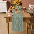 thumbnail image 2 of Dark Green Botanical Table Runner 70 Inches, Pastoral Elegant Spring Floral Bed Runner Dresser Scarves Tabletop for Indoor Outdoor Parties/Ceremony/Banquet, 13" x 70", 2 of 8