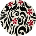 thumbnail image 3 of SAFAVIEH Soho Kate Abstract Wool Area Rug, Ivory/Black, 7'6" x 9'6", 3 of 9