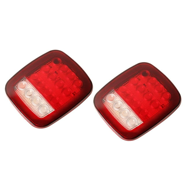 2 Luces Traseras Cola de Luz de Freno de Automóvil 16 LED Blanco Rojo