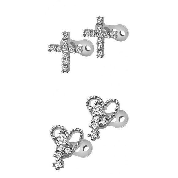 lionlar 4pcs Dermal Anchor Tops and Base Titanium Steel Piercing Jewelry
