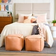 thumbnail image 6 of Main + Mesa Main + Mesa Embroidered Cotton Geometric Lumbar Pillow, Blush, 6 of 12