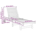 thumbnail image 4 of vidaXL Chaises Longues 2 Pcs Bois Massif Acacia, 4 of 5