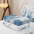 thumbnail image 5 of Erosebridal Watercolor Seagrass Coral Zipper Twin Comforter Sets with Fitted Sheet and 2 Pillowcases,Seashell Starfish Underwater Zipper Bedding Set For Boys,Reversible,4 Pieces, 5 of 7