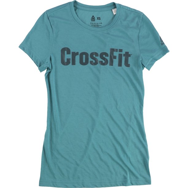Camiseta Reebok Crossfit Graphic para mujer, azul, mediana Reebok Camiseta gráfica