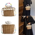 thumbnail image 2 of Women Straw Beach Bag Shoulder Bag Wicker Bag Handwoven Crossbody Bag for Travel, 2 of 20