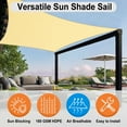 thumbnail image 3 of Easy-Going 10' x 13' Beige Rectangle Shade Sail, Easy to Clean, 3 of 7