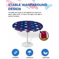 thumbnail image 2 of Memorial Day Independence Flag Celebration Fitted Round Tablecloths Elastic Edged Table Covers 36"-44",Blue Red Stars and Stripes Waterproof Dining Room Table Cloth for Kitchen Holiday Party Tables, 2 of 6