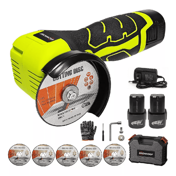 Esmeril Inalámbrica BLOOSOM Pulidor Esmeriladora 16.8v Disco Amarillo/Negro
