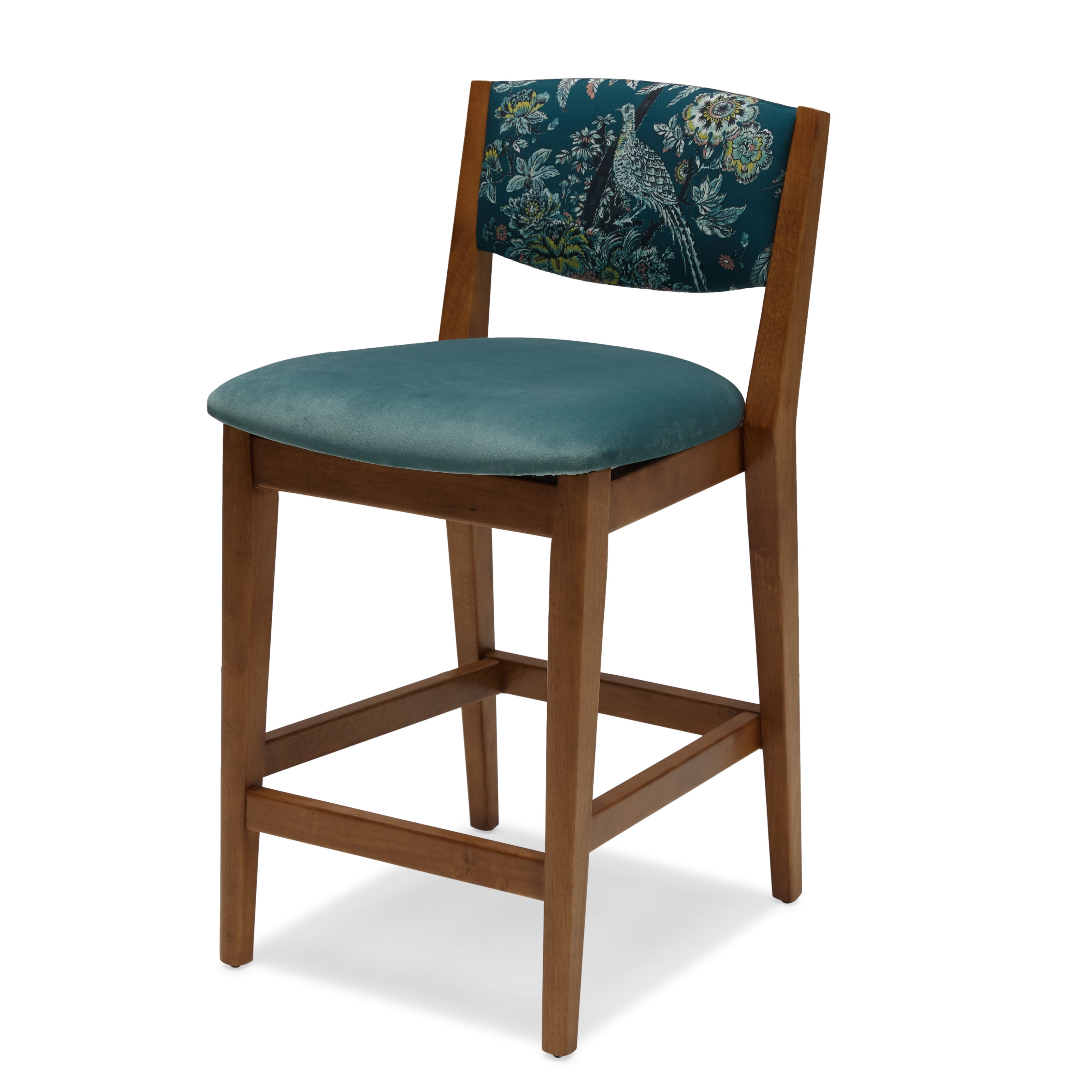 Tropical Toile Mid-Century 26 in. Counter Stool by Drew Barrymore Flower Home - Walmart.com 
